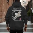 American Eskimo Dog Mom Eskie Dad Art Eskie Lover Quote Men's Hoodie Back Print