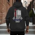 American Flag Go Kart Racing Race Dad Flag Men's Hoodie Back Print