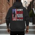 Army Dad Because I Raised A Man With Balls Men's Hoodie Back Print