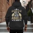 Así Como Se Ve El Mejor Abuelo Del Mundo Grandfather Dad Men's Hoodie Back Print