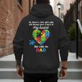 Autism Dad Of Autism Daughter Daddy Shirts Autistic Support Men's Hoodie Back Print