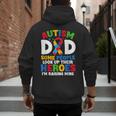 Autism Dad Puzzle Ribbon Proud Son Hero Autism Awareness Men's Hoodie Back Print