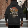 Back Legend Husband Dad Grandpa 77 Year Old 77th Birthday Men's Hoodie Back Print