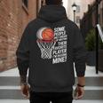 Basketball Mom Or Dad Basketball Parent Men's Hoodie Back Print