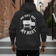 BBQ Pit Reverse Flow Smoker Accessory Dad Grill Men's Hoodie Back Print