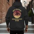 Best Buckin' Granddaddy Western Rodeo Cowboy Bucking Horse Men's Hoodie Back Print