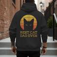 Best Cat Dad Ever Vintage Cat Daddy Fathers Day Men's Hoodie Back Print
