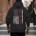 Best Dad Ever US American Flag Gift For Father's Day Short Sleeve Men's Hoodie Back Print