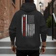 Best Dog Dad Ever American Flag For Best Father Men's Hoodie Back Print