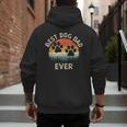 Best Dog Dad Ever Vintage Father's Day Dog Lover Men's Hoodie Back Print
