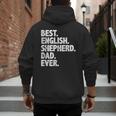 Best English Shepherd Dad Ever Dog Owner Daddy Father's Day Men's Hoodie Back Print