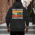 Best Moose Dad Ever Moose Men's Hoodie Back Print