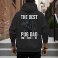 Best Pug Dad Ever Fathers Day Cute Daddy Dad Pug Men's Hoodie Back Print