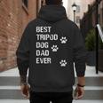 Best Tripod 3 Legged Dog Dad Novelty Dog Dad TShirt Men's Hoodie Back Print