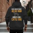 Blue Heeler Dad Australian Cattle Dog Men Men's Hoodie Back Print Blue Heeler Dad Australian Cattle Dog Men Men's Hoodie Back Print