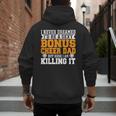 Bonus Cheer Dad Cheer Step Dad Men's Hoodie Back Print