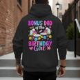Bonus Dad Of The Birthday Girl Rolling Skate Bday Family Men's Hoodie Back Print