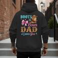 Boots Or Bows Dad Loves You Gender Reveal Daddy Men's Hoodie Back Print Boots Or Bows Dad Loves You Gender Reveal Daddy Men's Hoodie Back Print