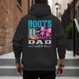 Boots Or Bows Dad Loves You Gender Reveal Party Men's Hoodie Back Print