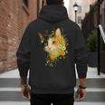 Calico Cat With Flowers For Mom Dad Women Men Kids Botanical Men's Hoodie Back Print