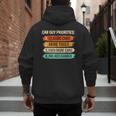 Car Guy Priorities Cars Garage Lover For Men Dad Men's Hoodie Back Print
