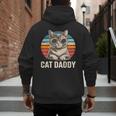 Cat Daddy Shirt Men Cat Lover Dad Fathers Day Men's Hoodie Back Print