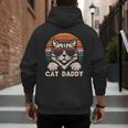 Cat Daddy Sunglasses Sunset Retro Fur Dad Papa Kitten Men Men's Hoodie Back Print