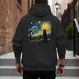 Cat Starry Night Van Gogh Cat For Cat Lover Cat Mom Cat Dad Men's Hoodie Back Print Cat Starry Night Van Gogh Cat For Cat Lover Cat Mom Cat Dad Men's Hoodie Back Print