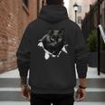 Cat Torn Cloth For Cat Lover Cat Dad Cat Mom Men's Hoodie Back Print