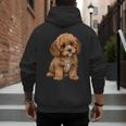 Cavapoo Breed Pet Lover Art Dog For Mom Dad Kids Men's Hoodie Back Print