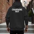 Champagne Papi Dad Father's Day Love Family Support Tee Men's Hoodie Back Print