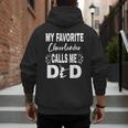 Cheer Dad My Favorite Cheerleader Calls Me Dad Men's Hoodie Back Print