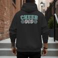 Cheer Dad My Favorite Cheerleader Calls Me Dad Teal Blue Men's Hoodie Back Print