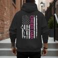 Cheer Dad Flag Pink Cheerleading Men's Hoodie Back Print