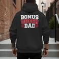 Cheer Stepdad Bonus Cheer Dad Red Men's Hoodie Back Print