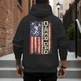 Cheerleader Dad Cheer Dad American US Flag Father Team Men's Hoodie Back Print