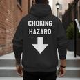Choking Hazard Adult Dad Joke Men's Hoodie Back Print