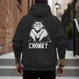 Chonk Fat And Hairy Cat Cats Kittens Dad Graphic Mom Funny Men's Hoodie Back Print Chonk Fat And Hairy Cat Cats Kittens Dad Graphic Mom Funny Men's Hoodie Back Print