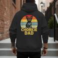 Chorkie Dad Retro Sunset Chihuahua Yorkie Mix Lover Men's Hoodie Back Print