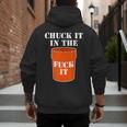 Chuck It In The Fuck It Bucket Meme Sarcastic Garage Dad Men's Hoodie Back Print Chuck It In The Fuck It Bucket Meme Sarcastic Garage Dad Men's Hoodie Back Print