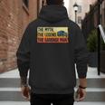 Cool Garbage Man Art For Men Dad Father Garbage Dump Truck Men's Hoodie Back Print