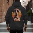 Cool Retro Vizsla Dog Mom Dad Vintage Pet Lovers Men's Hoodie Back Print