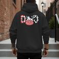 Cow Mom Or Dad Birthday Farm Birthday Party Men's Hoodie Back Print