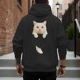 Cute Cat Pocket Cat Mom Cat Dad Cat Lover Men's Hoodie Back Print