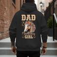 Cute Dad Of The Birthday Girl Horse Family Party Men's Hoodie Back Print