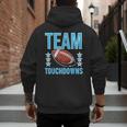 Cute Team Touchdowns Gender Reveal For Mom And Dad Men's Hoodie Back Print