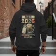 Dad 2026 Loading Baby Shower Going To Be a Dad Gender Reveal Men's Hoodie Back Print