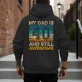 My Dad Is 40 And Still Awesome 40th Birthday Vintage Retro Men's Hoodie Back Print