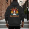 Dad Of a Basshole Basset Hound Owner Men's Hoodie Back Print