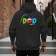 Dad Of The Birthday Boy Birthday Fishing Family Men's Hoodie Back Print